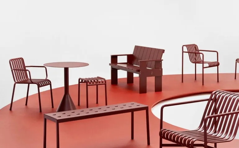 HAY Palissade stool, iron red