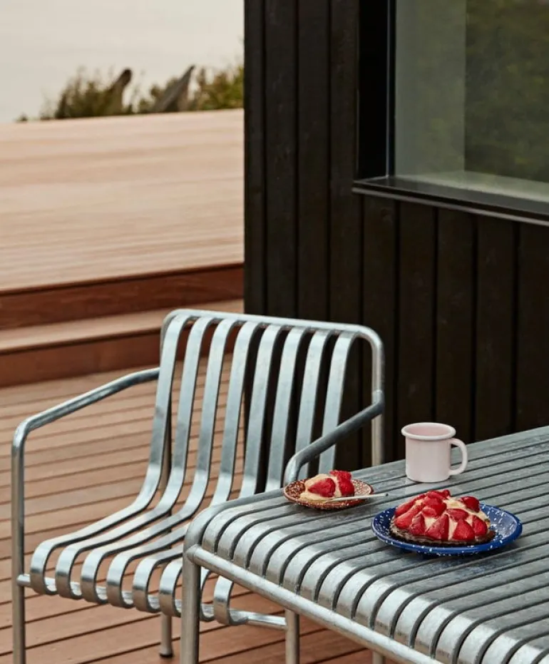 HAY Palissade table 82,5 x 90 cm, hot galvanised