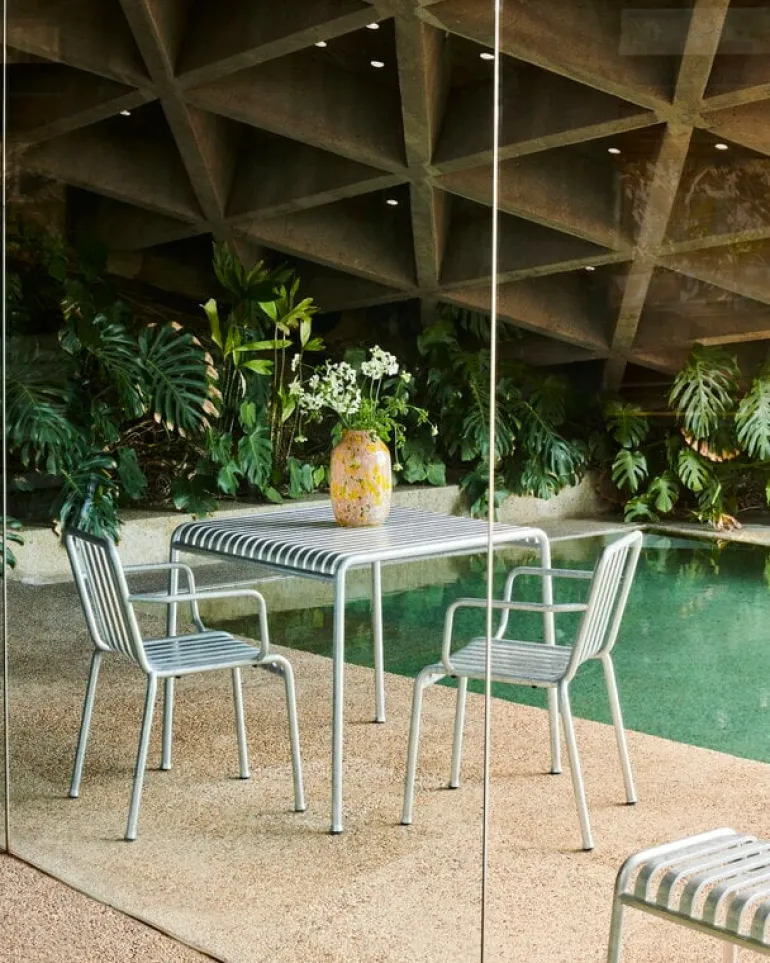 HAY Palissade table 82,5 x 90 cm, hot galvanised