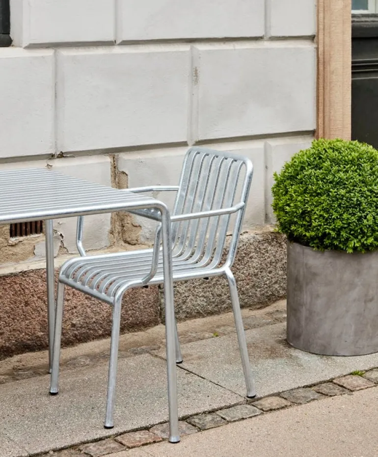 HAY Palissade table 82,5 x 90 cm, hot galvanised