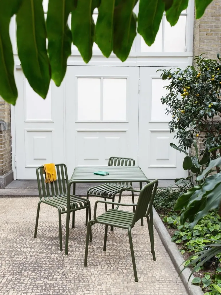 HAY Palissade table, 82,5 x 90 cm, olive