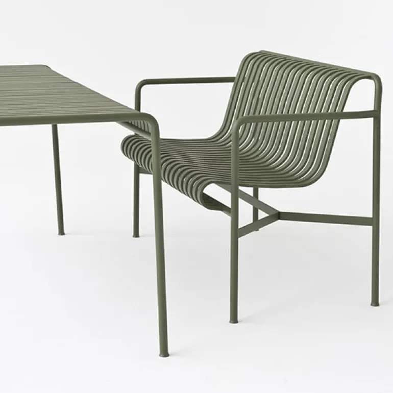 HAY Palissade table, 82,5 x 90 cm, sky grey