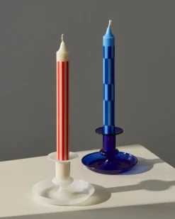HAY Pattern candles, set of 4, pink - red - blue