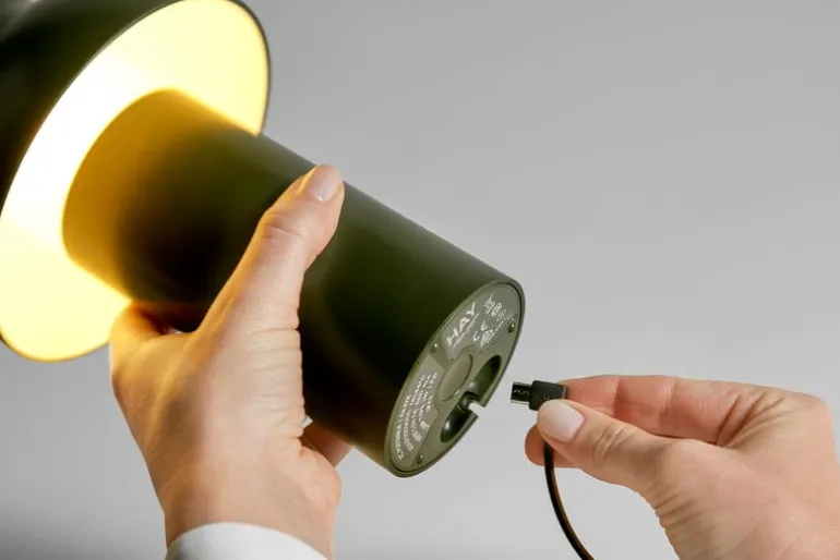 HAY PC Portable table lamp, olive