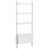 HAY Pier System 131 shelf, 1 column, PS white - aluminium