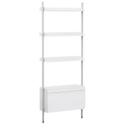 HAY Pier System 131 shelf, 1 column, PS white - aluminium