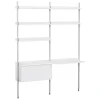 HAY Pier System 12 shelf, 2 columns, PS white - aluminium