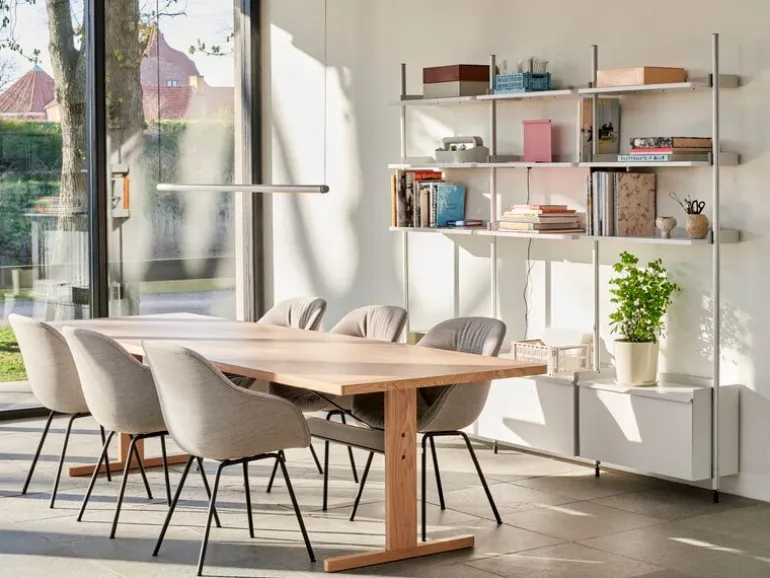 HAY Pier System 133 shelf, 3 columns, PS white - aluminium