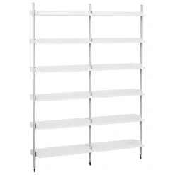HAY Pier System 102 shelf, 2 columns, PS white - aluminium