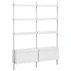 HAY Pier System 132 shelf, 2 columns, PS white - aluminium