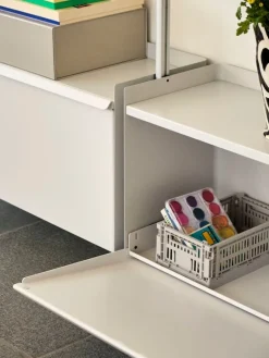 HAY Pier System 132 shelf, 2 columns, PS white - aluminium