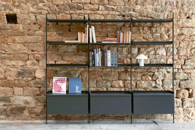 HAY Pier System 133 shelf, 3 columns, PS black