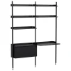 HAY Pier System 12 shelf, 2 columns, PS black