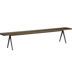HAY Pyramid bench 12, 250 x 40 cm, black - smoked oak