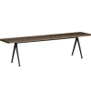 HAY Pyramid bench 12, black - smoked oak