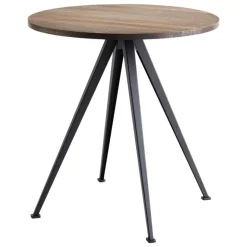 HAY Pyramid Café table 21, 70 cm, black - smoked oak