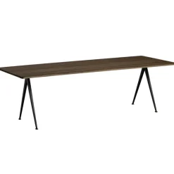 HAY Pyramid table 02, 250 x 85 cm, black - smoked oak