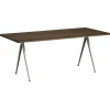 HAY Pyramid table 02, 190 x 85 cm, beige - smoked oak