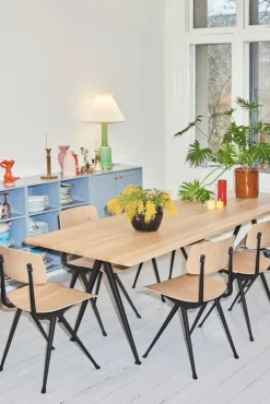 HAY Pyramid table 02, 190 x 85 cm, beige - smoked oak