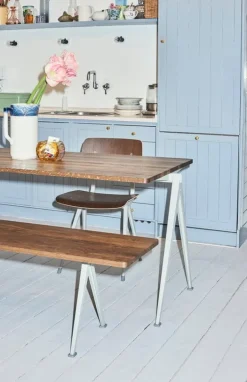 HAY Pyramid table 01, 140 x 65 cm, beige - smoked oak