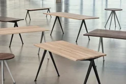 HAY Pyramid table 02, 190 x 85 cm, black - smoked oak