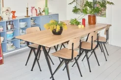 HAY Pyramid table 02, 190 x 85 cm, black - smoked oak