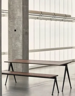 HAY Pyramid table 01, 140 x 65 cm, black - smoked oak