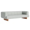 HAY Quilton Lift sofa, 3-seater, Naveli 0113 - lacquered oak