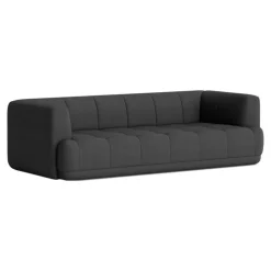 HAY Quilton 3-seater sofa, dark grey Canvas 174