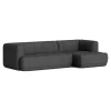 HAY Quilton sofa, combination 20, right, dark grey Atlas 161