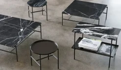 HAY Rebar coffee table, 80 x 83 cm, black - black marble