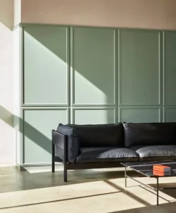 HAY Rebar coffee table, 100 x 104 cm, black - black marble