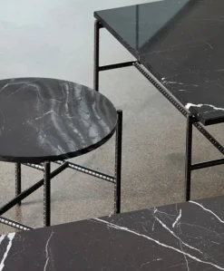 HAY Rebar coffee table, 80 x 49 cm, black - black marble