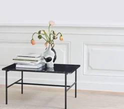 HAY Rebar coffee table, 80 x 49 cm, black - black marble