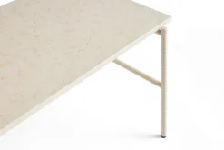 HAY Rebar coffee table, 80 x 49 cm, alabaster - beige marble