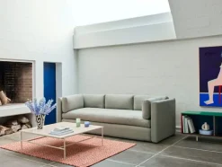 HAY Rebar coffee table, 100 x 104 cm, alabaster - beige marble