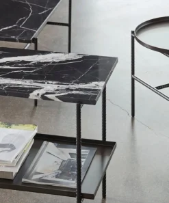 HAY Rebar side table, 75 x 44 cm, black - black marble
