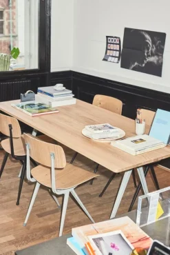 HAY Result chair, beige - lacquered oak