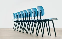 HAY Revolt chair, black - azure blue 3.0