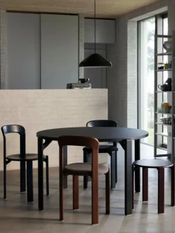 HAY Rey table, 128 cm, deep black - vulcano