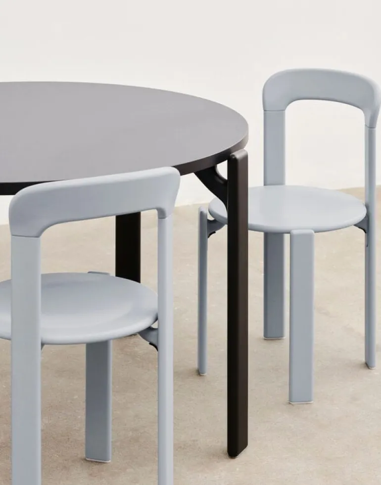 HAY Rey table, 128 cm, deep black - vulcano