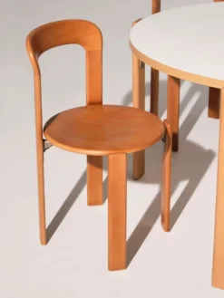 HAY Rey table, 128 cm, golden - ivory white