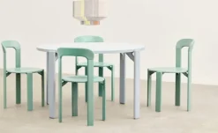 HAY Rey table, 128 cm, slate blue - gull