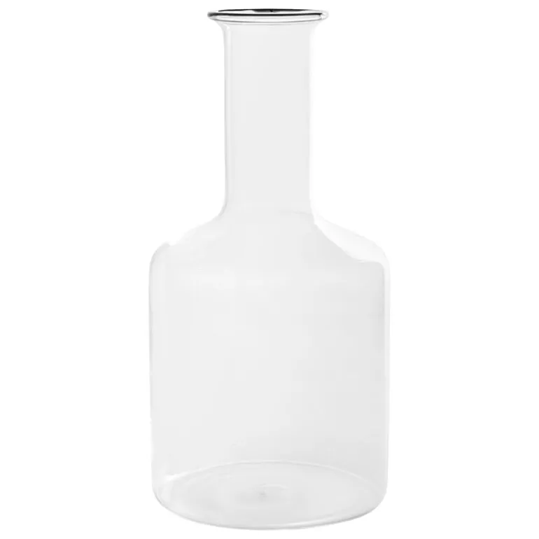 HAY Rim carafe, clear - black rim