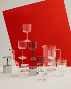 HAY Rim carafe, clear - black rim