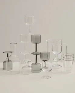 HAY Rim carafe, clear - black rim