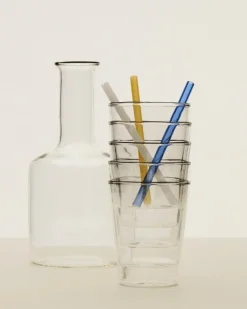 HAY Rim carafe, clear - black rim