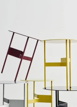 HAY Shim coffee table, diam. 45 cm, h. 51 cm, silver grey