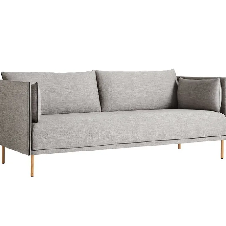 HAY Silhouette sofa 2-seater, Ruskin 33/Sense black - oiled oak
