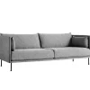 HAY Silhouette sofa 3-seater, Olavi 03/Sense black - black steel